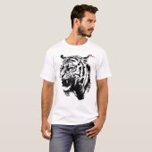 "Roar zonder Vrees" T-shirt met brullende tijger (Voorkant volledig)