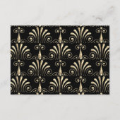 Roarin 20s Decadence | Sepia Black Art Deco Meal RSVP Kaartje (Achterkant)