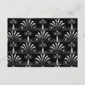 Roarin 20s Decadentie | Zilver en zwart Art Deco RSVP Kaartje (Achterkant)
