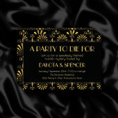 Roarin 20s Gold en Black Art Deco Murder Mystery Kaart