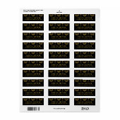 Roarin 20s Gold en Black Modern Art Deco-adres Etiket (Full Sheet)
