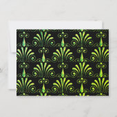 Roarin 20s Green and Black Art Deco Murder Mystery Kaart (Achterkant)