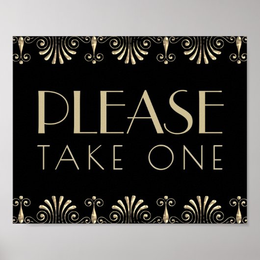 Roarin 20s Sepia Gold Decadentie | Neem er een Poster (Voorkant)