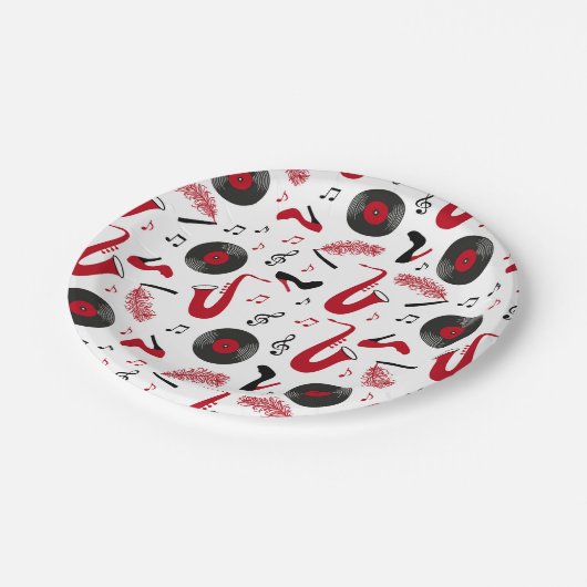 Roaring 1920s Art Deco Paper Plate  Papieren Bordje (Gekanteld)