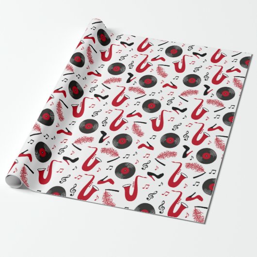 Roaring 1920s Art Deco Wrapping Paper Cadeaupapier (Uitgerold)