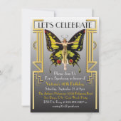 Roaring 20 Art Deco Flapper Party Kaart (Voorkant)