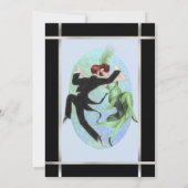 Roaring 20-dansende paardenstaart kaart (Achterkant)