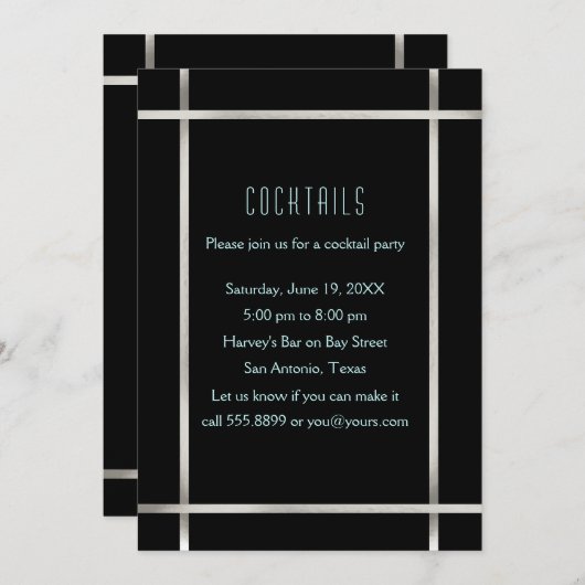 Roaring 20-dansende paardenstaart kaart (Voorkant / Achterkant)