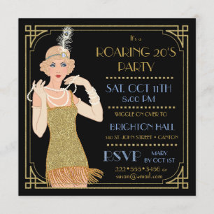 Roaring 20-inch flatpanel met zwart glitter-beelds kaart