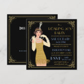 Roaring 20-inch flatpanel met zwart glitter-beelds kaart (Voorkant / Achterkant)