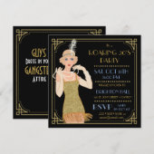 Roaring 20-inch flatpanel met zwart glitter-beelds kaart (Voorkant / Achterkant)