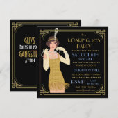 Roaring 20-inch flatpanel met zwart glitter-beelds kaart (Voorkant / Achterkant)