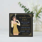 Roaring 20-inch flatpanel met zwart glitter-beelds kaart (Staand voorkant)