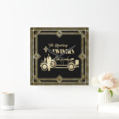 Roaring 20-kunst deco 1920 vierkante klok (Huis)