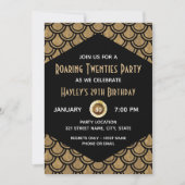 Roaring 20-partijuitnodiging kaart (Voorkant)