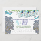 Roaring 20 Peacock Peacock Feathers Kaart (Voorkant)