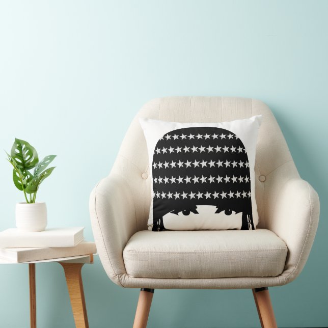  Roaring 20-portret, Flapper Girl Kussen (Stoel)