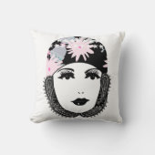 Roaring 20-portret, Flapper Girl Kussen (Voorkant)