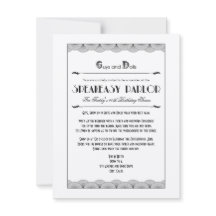 Roaring 20 Speakeasy Theme Party-uitnodigingen