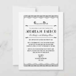 Roaring 20 Speakeasy Theme Party-uitnodigingen Kaart