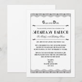 Roaring 20 Speakeasy Theme Party-uitnodigingen Kaart (Voorkant / Achterkant)