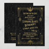 Roaring 20-tienerjaren Art Deco Retirement Party Kaart (Voorkant / Achterkant)