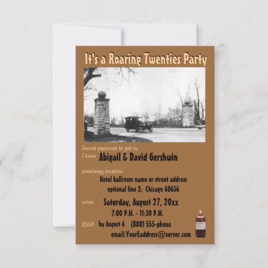 Roaring 20: verbodsthema kaart (Voorkant)