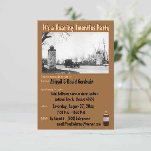 Roaring 20: verbodsthema kaart (Staand voorkant)