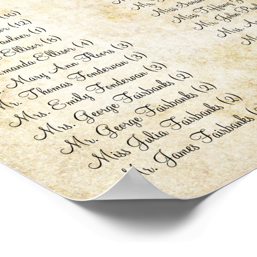 Roaring 20-zittingsschema 12 tabellen poster (Hoek)