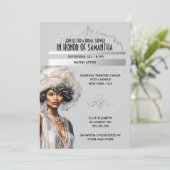 Roaring 20's Afro-Amerikaanse Great Gatsby elegant Kaart (Staand voorkant)