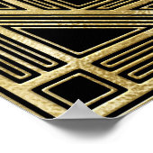 Roaring 20's art deco 1920 zwart en goud poster (Hoek)