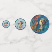 Roaring 20's Art Deco Blauw Confetti (Achterkanten)