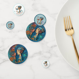 Roaring 20's Art Deco Blauw Confetti