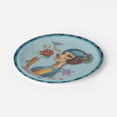 Roaring 20's Art Deco Blauw Papieren Bordje (Gekanteld)