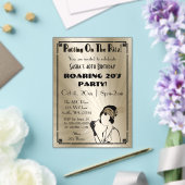 Roaring 20s art deco flapper girl acryl uitnodigingen (Insitu (Huwelijk))