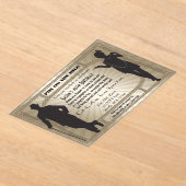 Roaring 20s art deco flapper girl en gangster acryl uitnodigingen (Laagn)