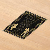 Roaring 20s art deco flapper girl en gangster acryl uitnodigingen (Laagn)