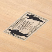 Roaring 20s art deco flapper girl en gangster acryl uitnodigingen (Laagn)