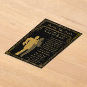 Roaring 20s art deco flapper girl en gangster acryl uitnodigingen (Laagn)