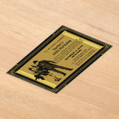 Roaring 20s art deco flapper girl en gangster acryl uitnodigingen (Laagn)