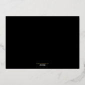 Roaring 20s art deco flapper girl en gangster folie uitnodiging (Achterkant)