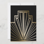 Roaring 20s art deco flapper girl en gangster kaart (Achterkant)