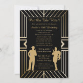 Roaring 20s art deco flapper girl en gangster kaart (Voorkant)