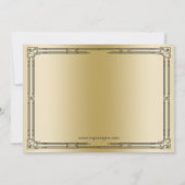 Roaring 20s art deco flapper girl en gangster kaart (Achterkant)