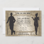 Roaring 20s art deco flapper girl en gangster kaart (Voorkant)