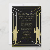 Roaring 20s art deco flapper girl en gangster kaart (Voorkant)