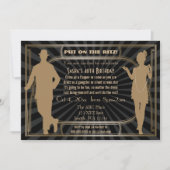 Roaring 20s art deco flapper girl en gangster kaart (Voorkant)