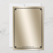 Roaring 20s art deco flapper girl uitnodiging (Achterkant)