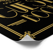 Roaring 20's Art Deco Gatsby-gastenboekprint Poster (Hoek)