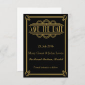 Roaring 20's Art Deco Gatsby Save The Date (Voorkant / Achterkant)